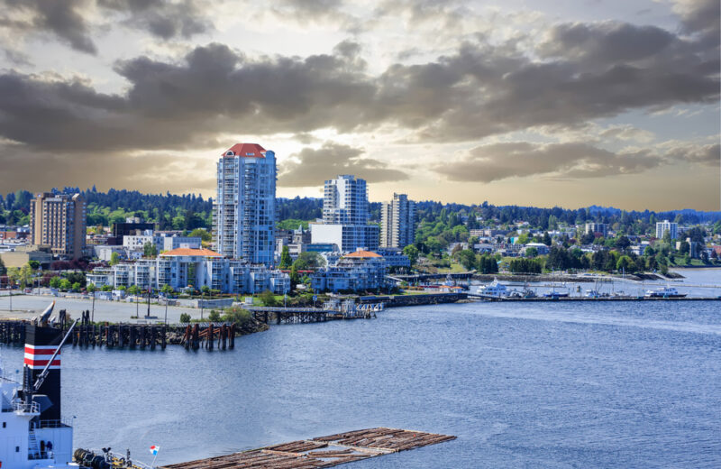 view of Nanaimo from the water - Nanaimo harbour