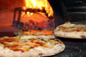 pizza near wood pizza oven